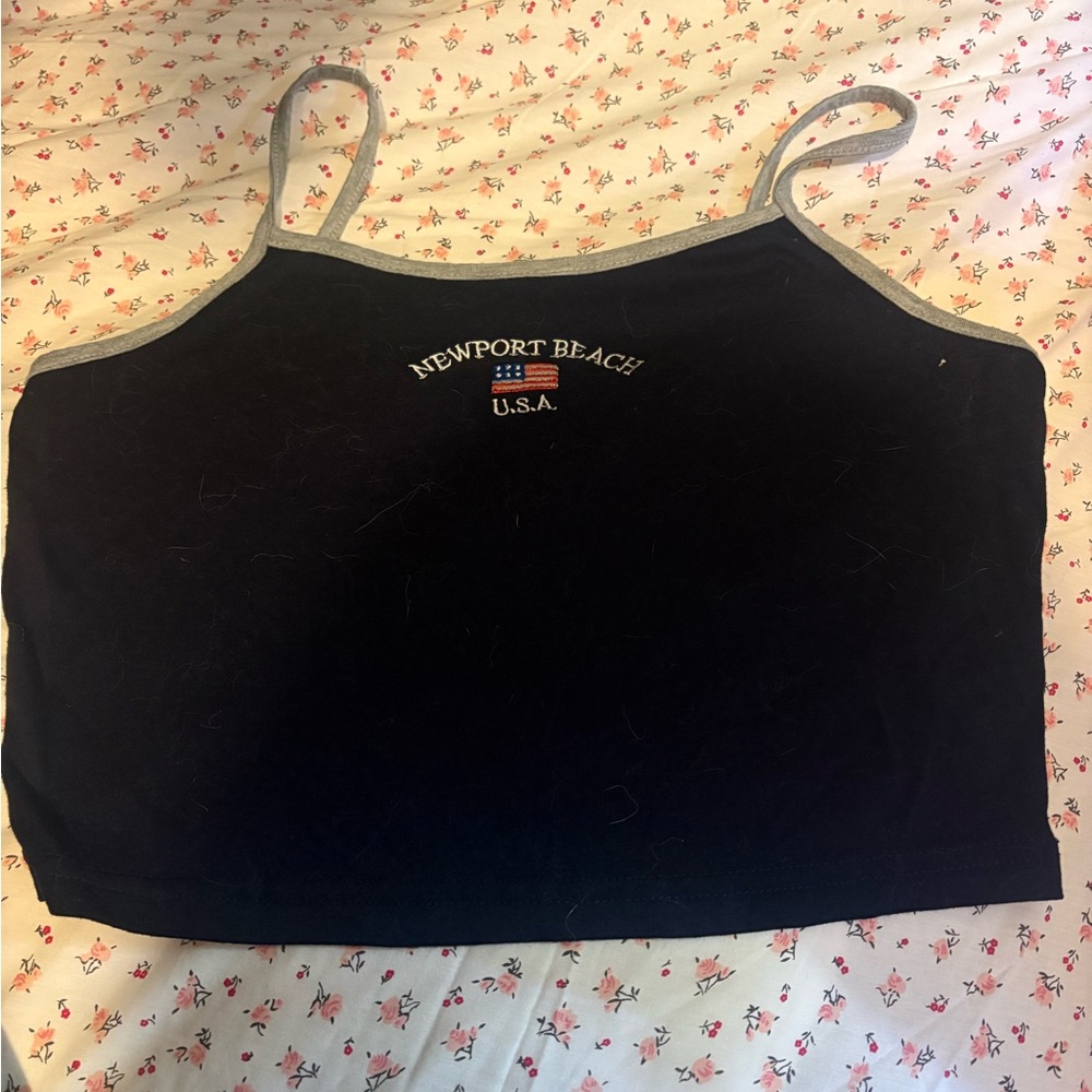 Newport Beach USA Navy Tank Top
